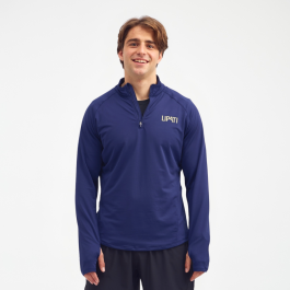 Moderate Half Zip Long Sleeve  Blue