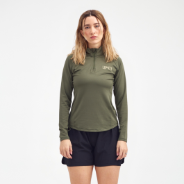 Moderate Half Zip Long Sleeve  Green